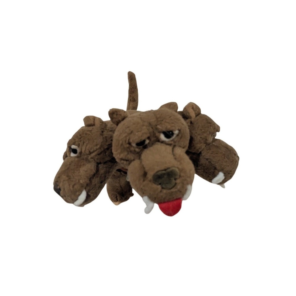 Gund Harry Potter Fluffy Three Headed Dog Plush Brown Stuffed Animal 7.5 Inch